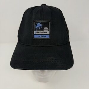 Travis Mathew Black Snap Back Adjustable Hat‎ Cap Yupoong 110 OneTen FlexFit